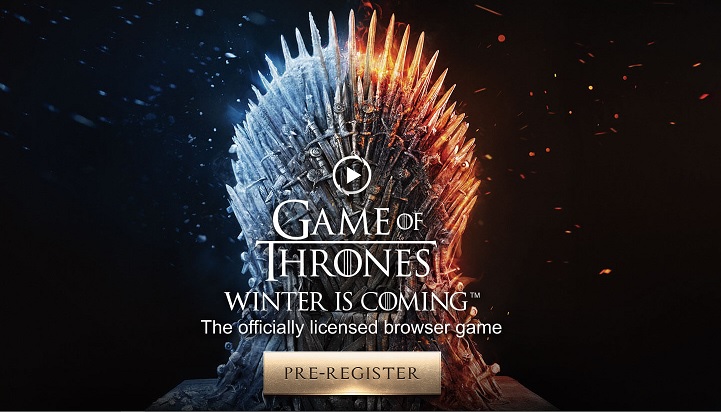 Pré-inscriptions de Game of Thrones Winter is Coming